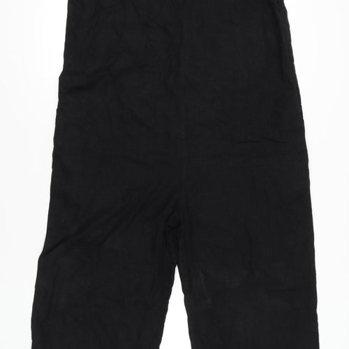 Next Women's Black Linen Viscose Jumpsuit UK Size 18