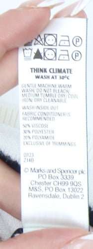 M&S Women's Ivory Striped Pullover Jumper, Size S