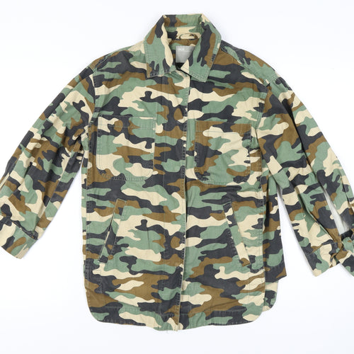 ASOS Women's Camo Military Jacket UK 4 Cotton