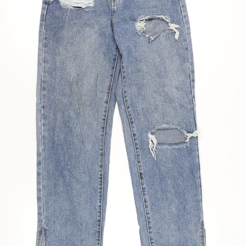 PrettyLittleThing Women's Blue Straight Jeans Size 6