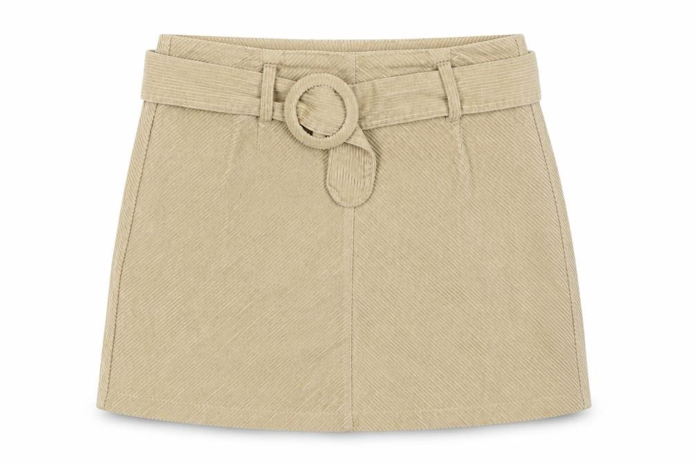 Denim Co. Women's Beige Corduroy A-Line Skirt Size 8
