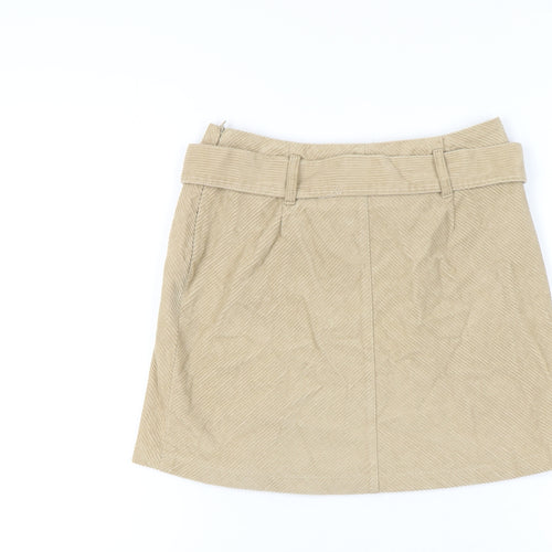 Denim Co. Women's Beige Corduroy A-Line Skirt Size 8
