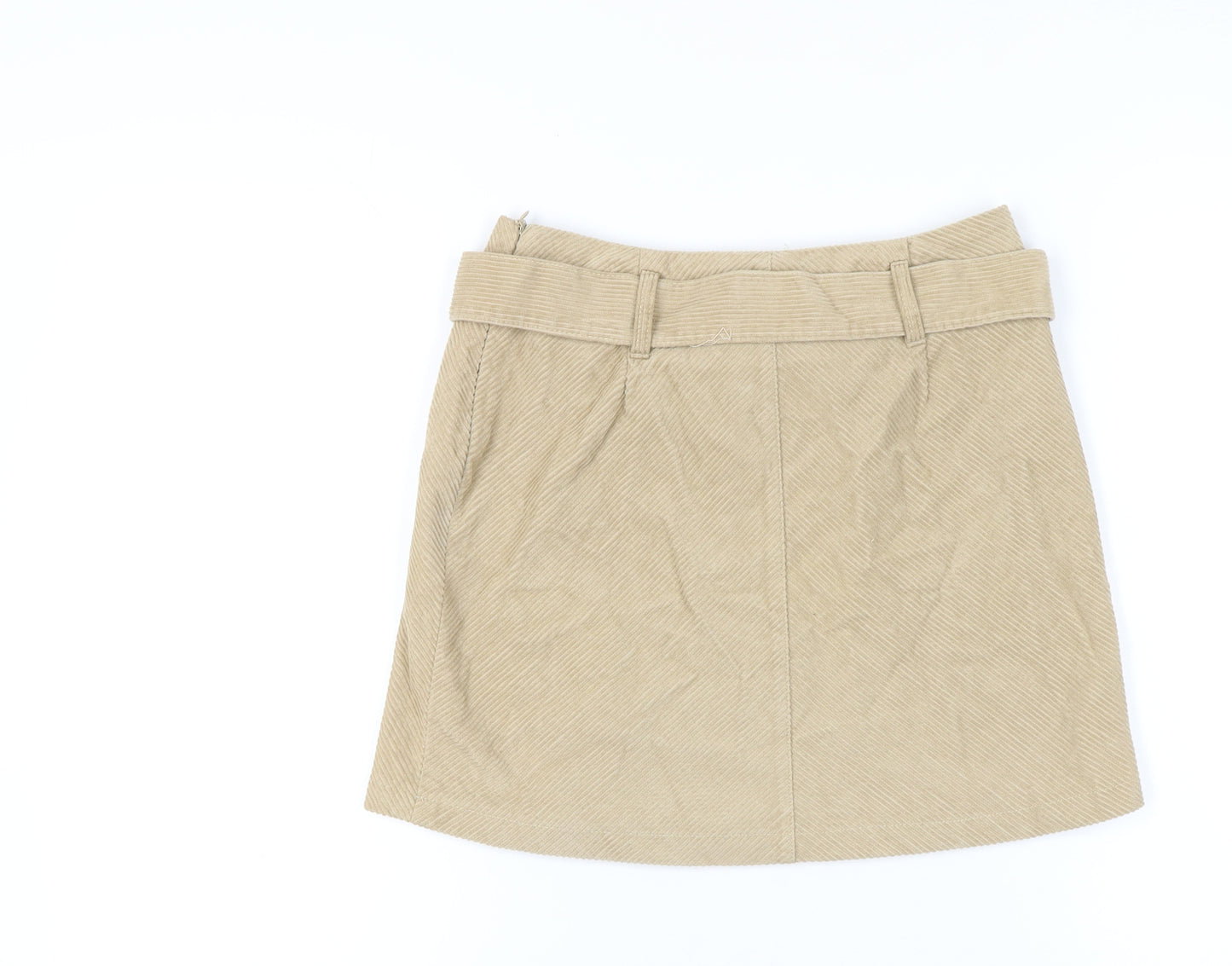 Denim Co. Women's Beige Corduroy A-Line Skirt Size 8