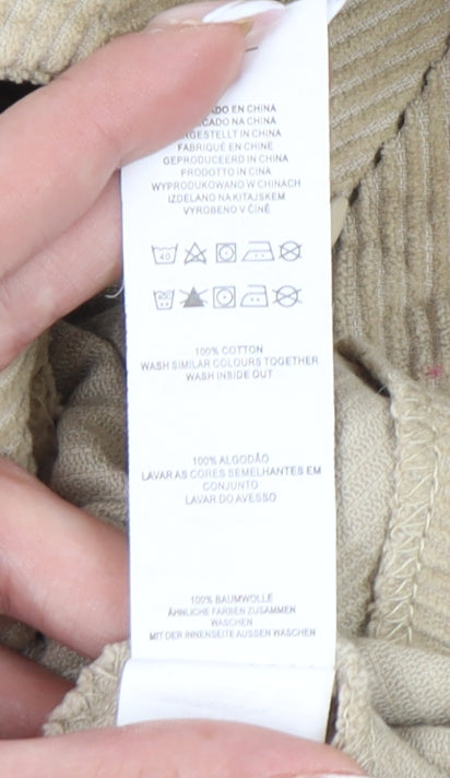 Denim Co. Women's Beige Corduroy A-Line Skirt Size 8