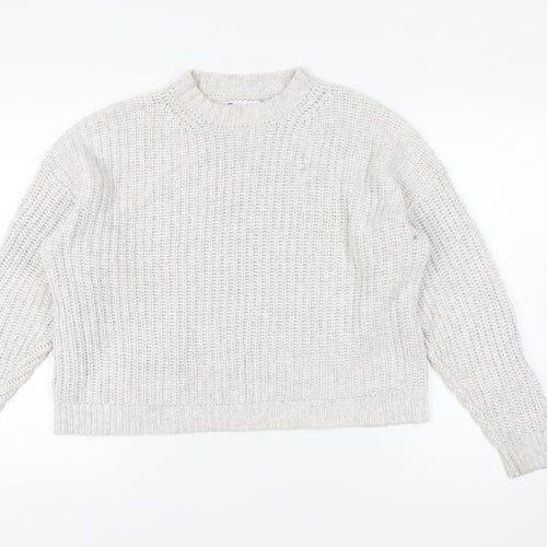 ASOS DESIGN Women's White Chunky Knit Pullover Jumper S