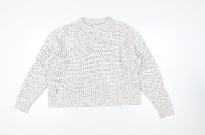 ASOS DESIGN Women's White Chunky Knit Pullover Jumper S