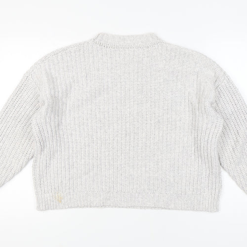 ASOS DESIGN Women's White Chunky Knit Pullover Jumper S