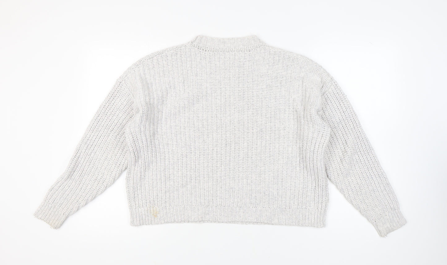 ASOS DESIGN Women's White Chunky Knit Pullover Jumper S