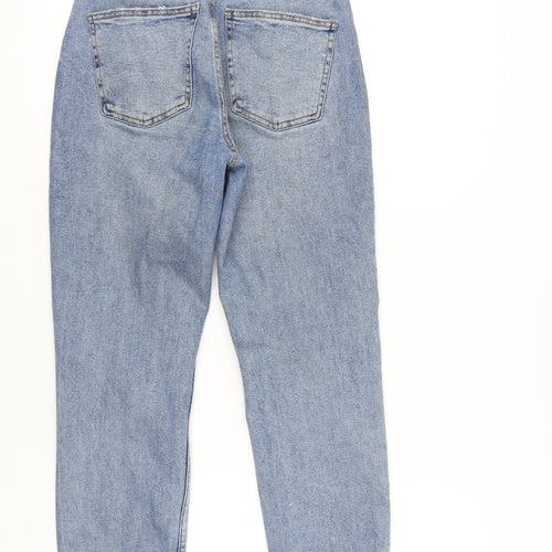 Denim Co Women's Blue Straight Distressed Jeans Size 10