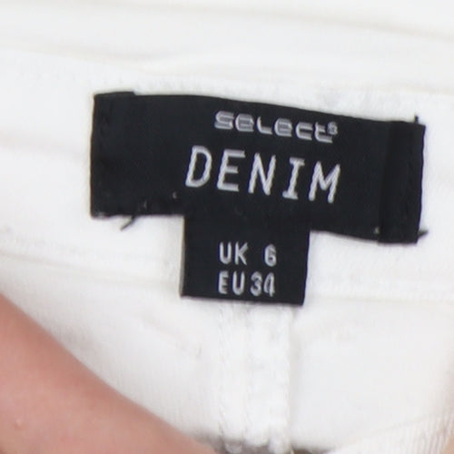 Select Women's White Dungaree in Denim Size 6