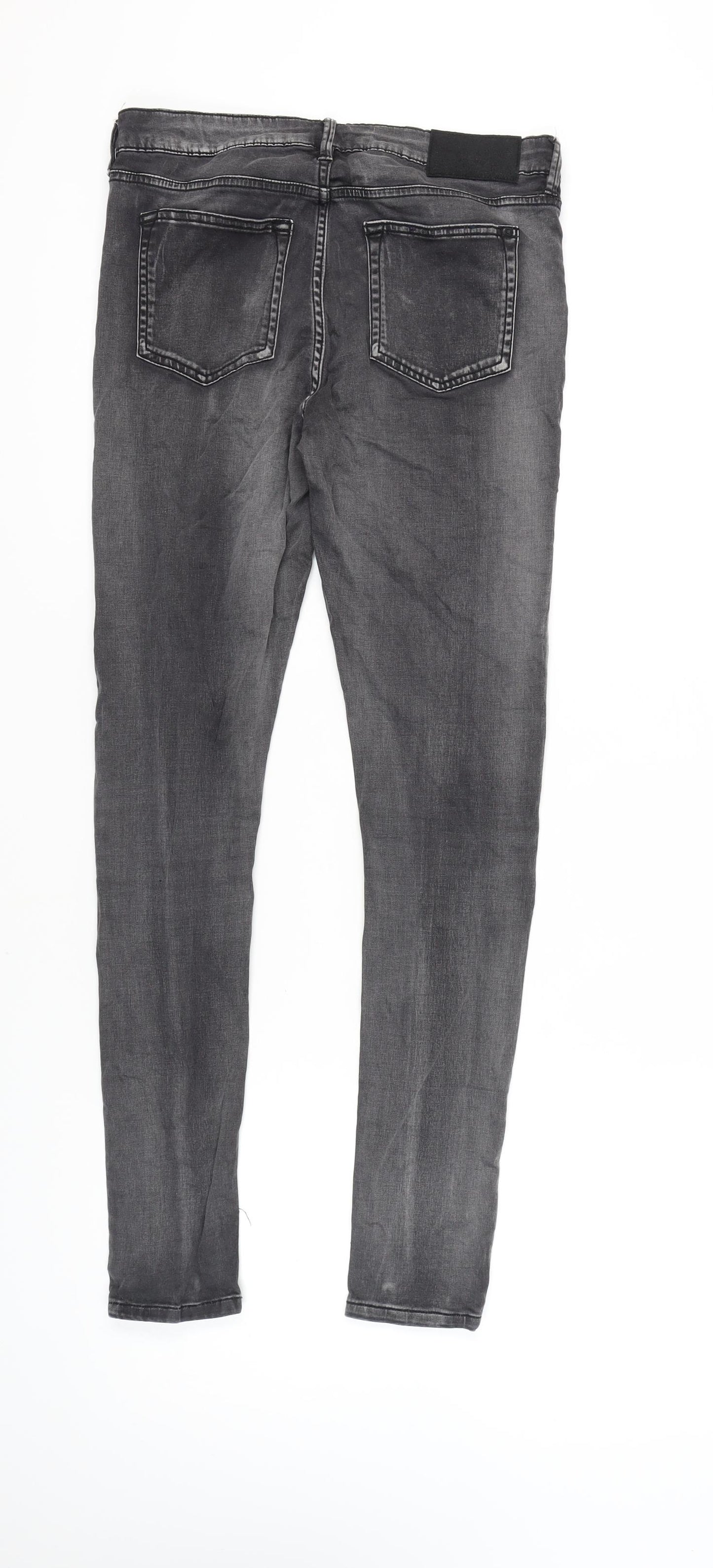 Wåven Women's Grey Mid-Rise Denim Jeans Size 12
