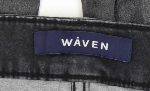 Wåven Women's Grey Mid-Rise Denim Jeans Size 12