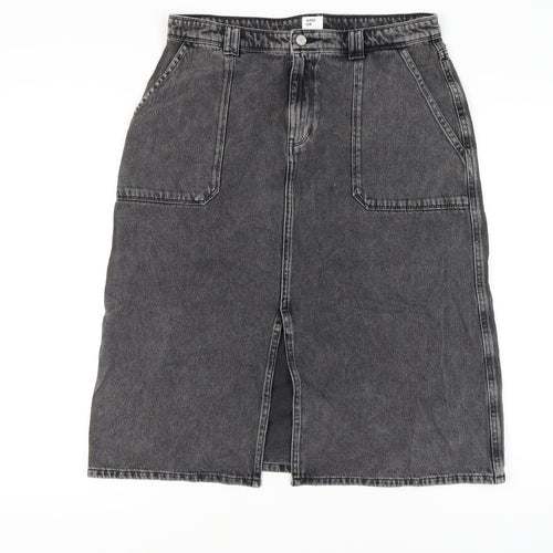 AND/OR Women's Grey Denim Skirt Size 14