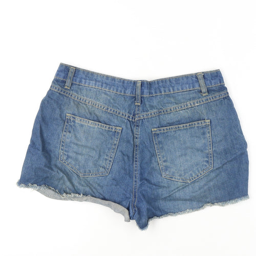 Parisian Women Blue Denim Petites Cut-Off Shorts Size 12