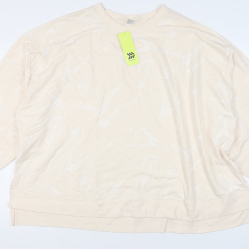 All in Motion Women's 4XL Beige Crew Neck Sweatshirt