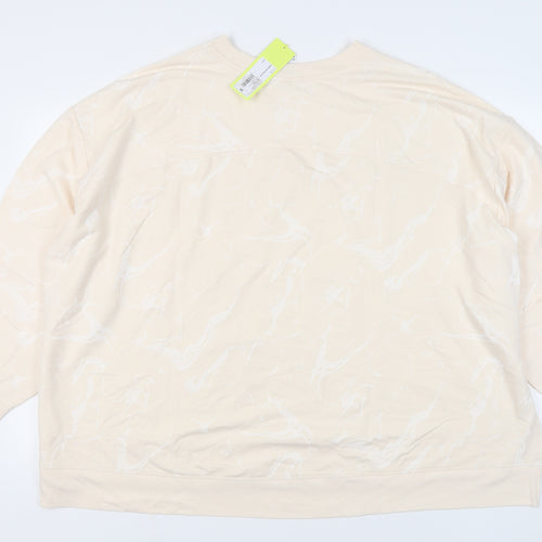 All in Motion Women's 4XL Beige Crew Neck Sweatshirt