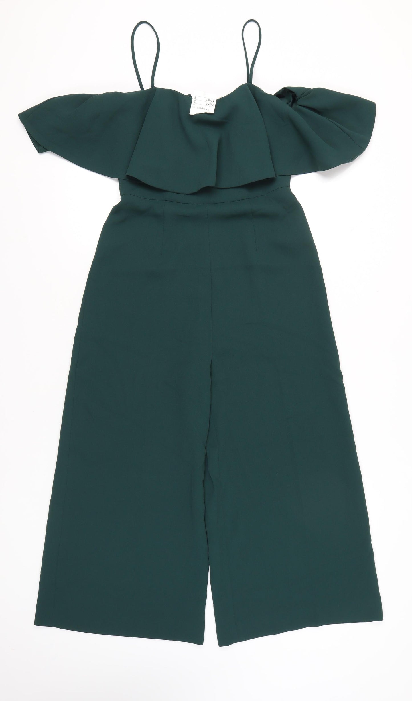 H&M Women's Green Off-Shoulder Jumpsuit Size 8