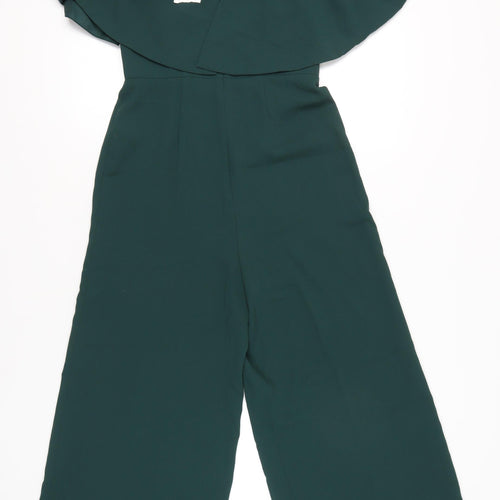 H&M Women's Green Off-Shoulder Jumpsuit Size 8