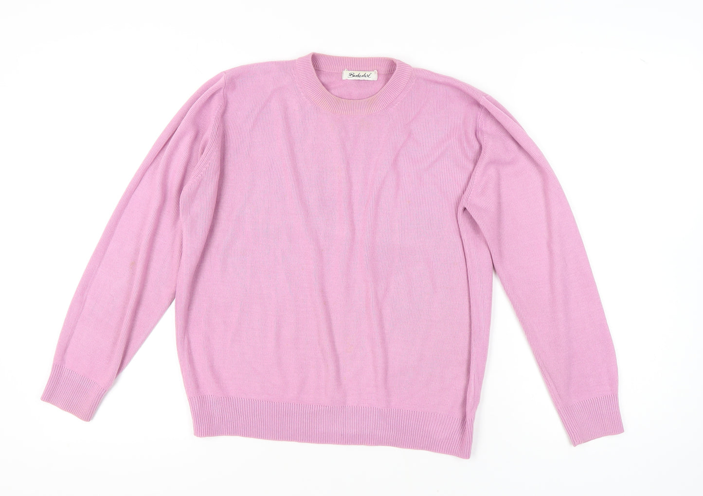 Berketex Women's Pink Knit Pullover Jumper Size 10