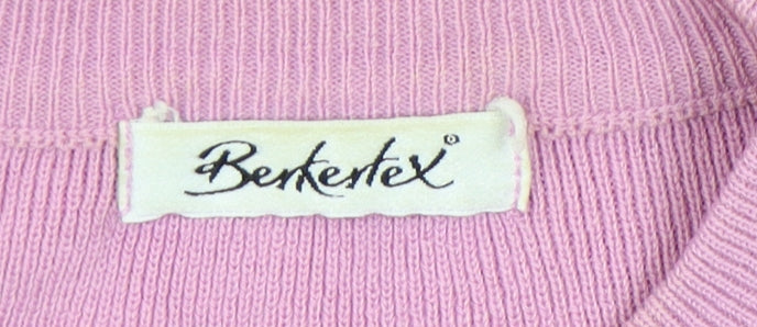 Berketex Women's Pink Knit Pullover Jumper Size 10