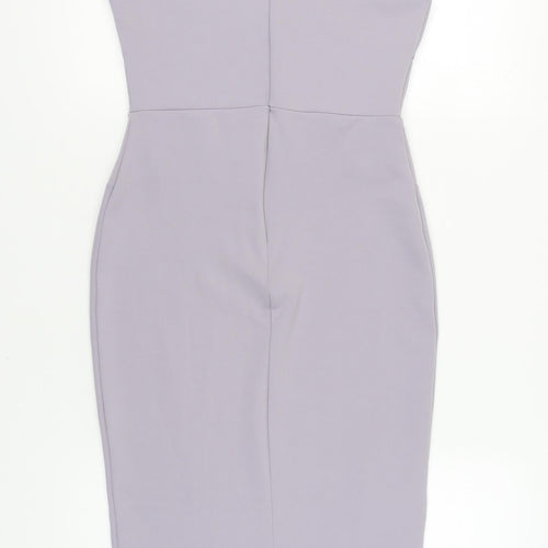 Missguided Women's Grey Off Shoulder Midi Pencil Dress