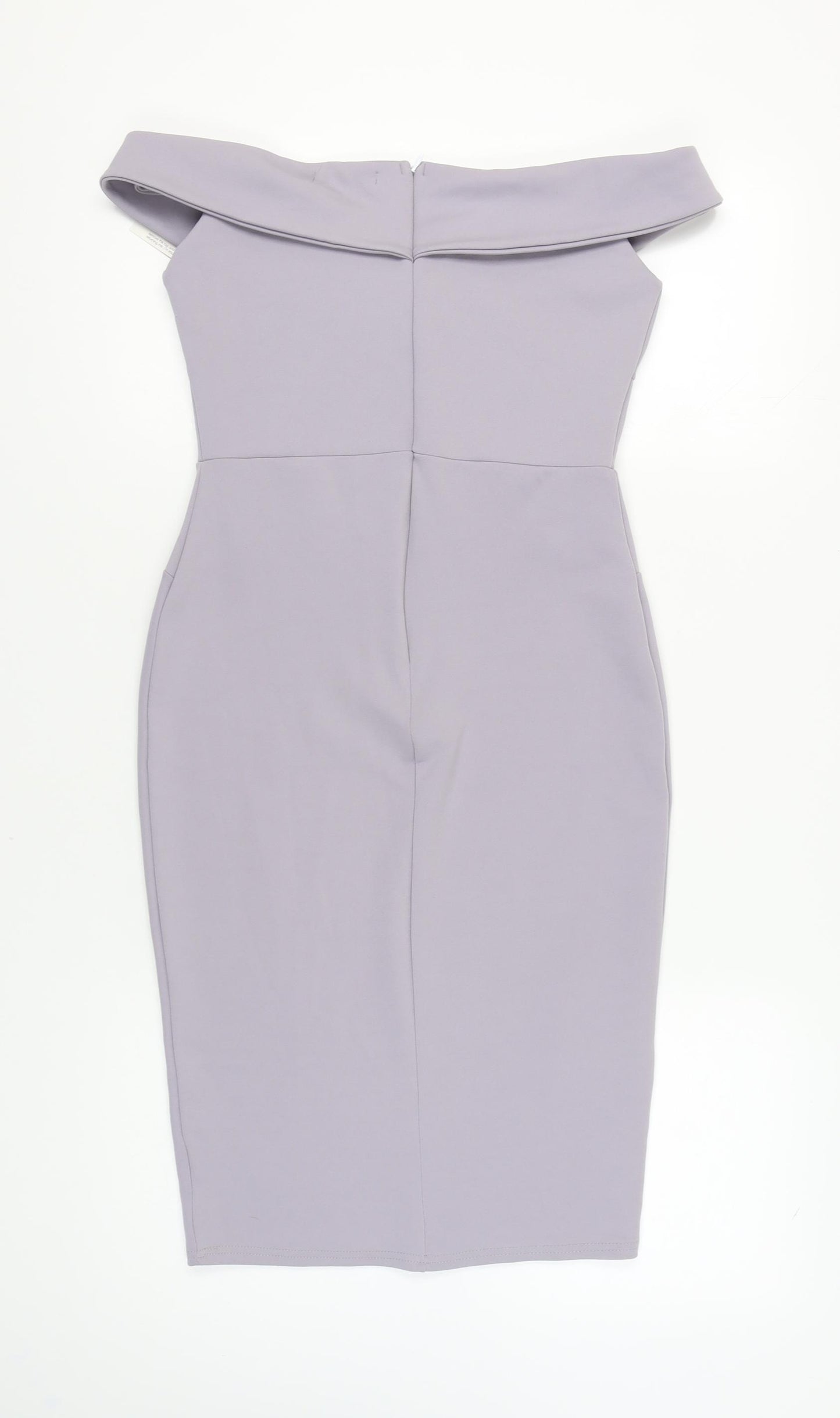 Missguided Women's Grey Off Shoulder Midi Pencil Dress
