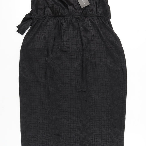 New Look Women's Black Wrap Midi Dress Size 12