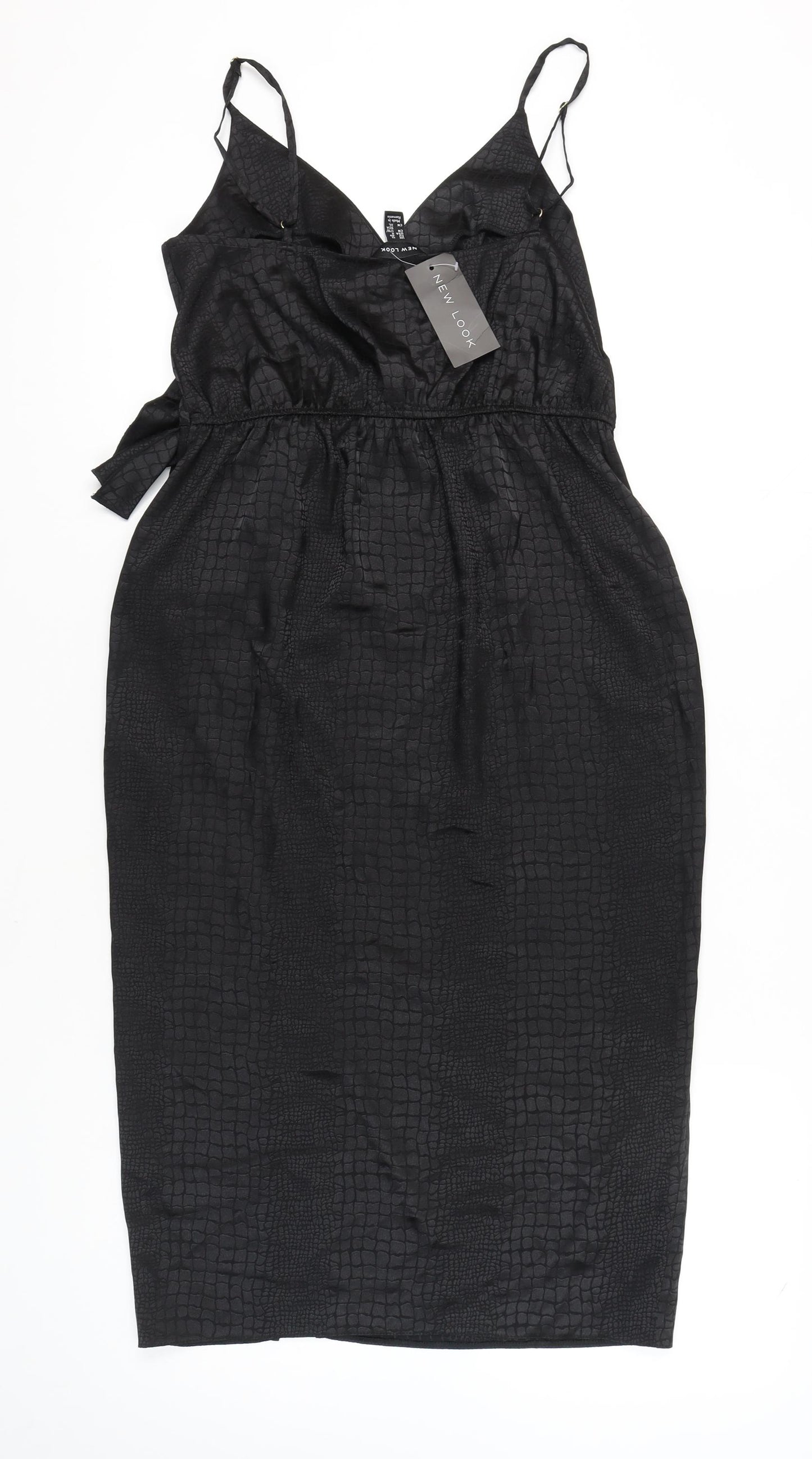 New Look Women's Black Wrap Midi Dress Size 12
