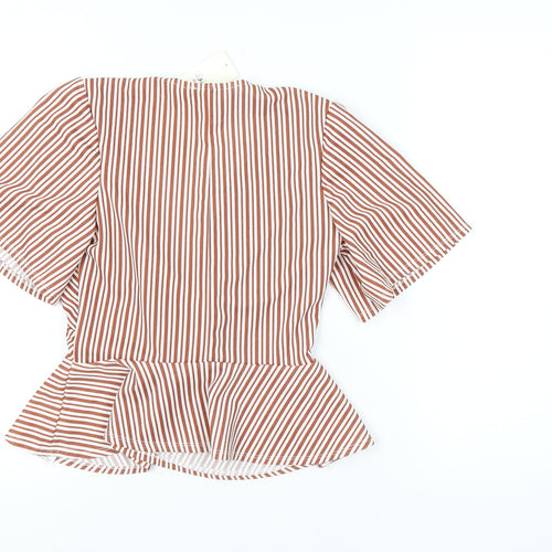 Miss Selfridge Women’s Striped Wrap Blouse Size 8