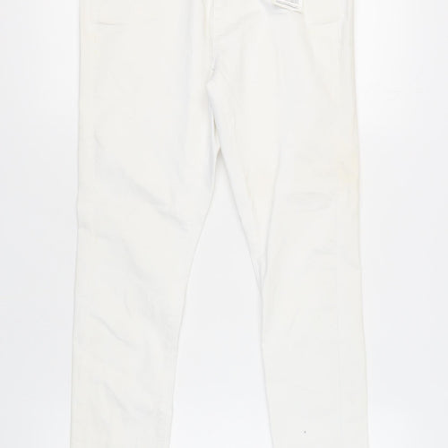 Denim Co. Women's White Skinny Jeans, Size 12