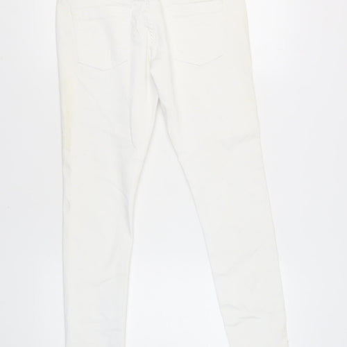 Denim Co. Women's White Skinny Jeans, Size 12