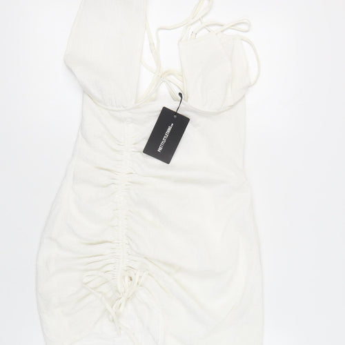 PrettyLittleThing Women’s White Bodycon Dress Size 12