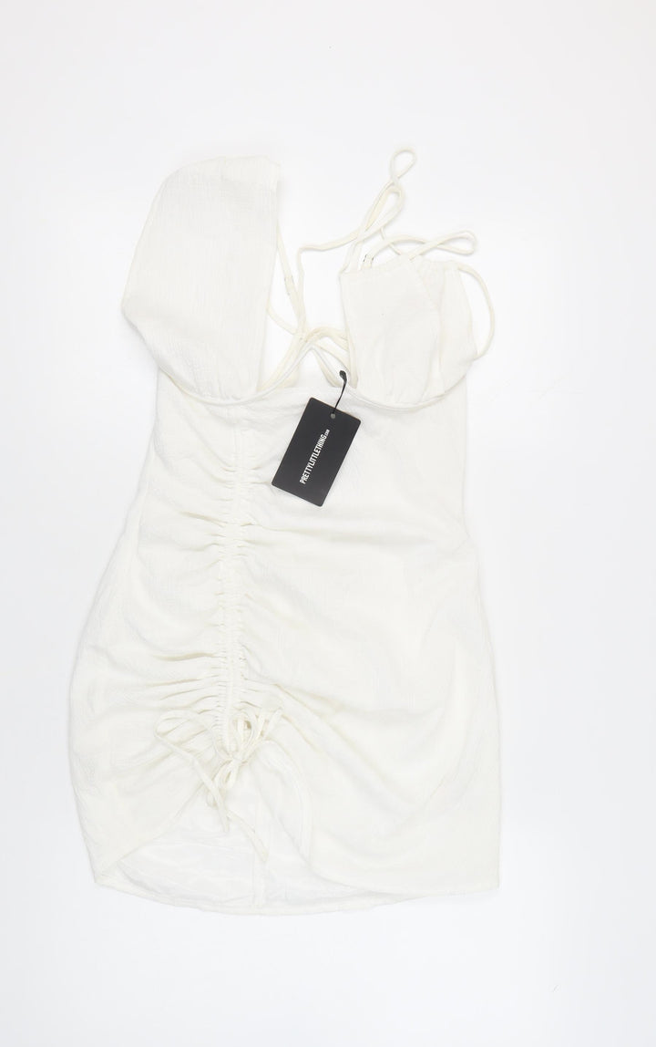 PrettyLittleThing Women’s White Bodycon Dress Size 12