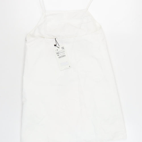 Zara Women's White XS Slip Dress