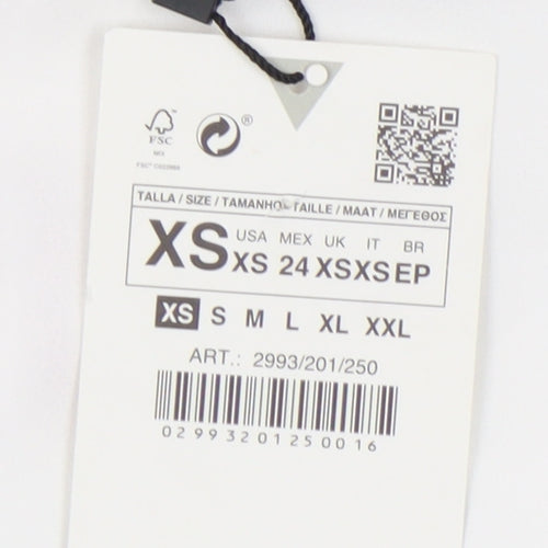 Zara Women's White XS Slip Dress
