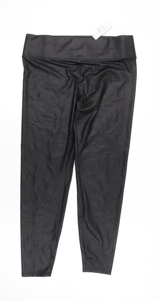 New Look Women's Black Ankle Leggings Size 16