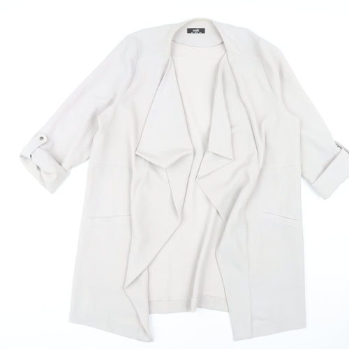 Wallis Women's White Long Jacket size 14