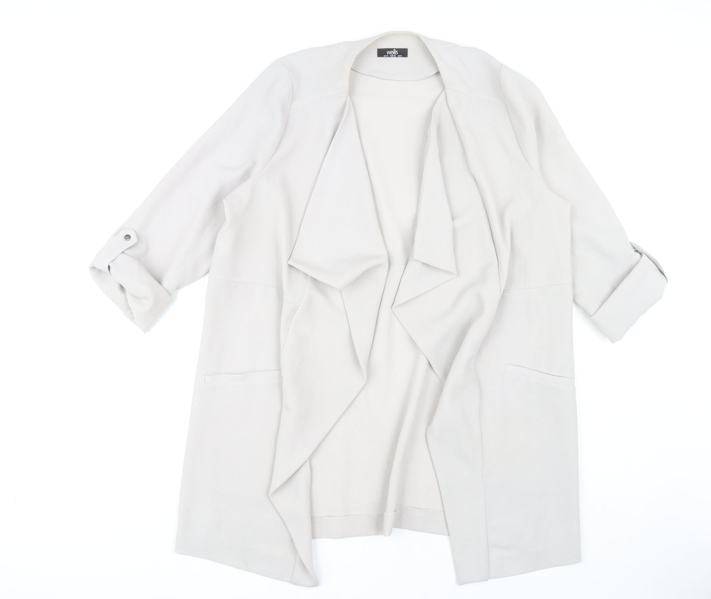 Wallis Women's White Long Jacket size 14