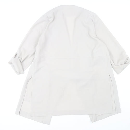 Wallis Women's White Long Jacket size 14