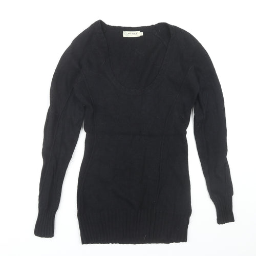 ICHI Women's Black Scoop Neck Pullover Jumper - Size S