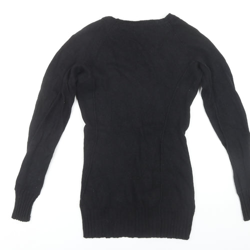 ICHI Women's Black Scoop Neck Pullover Jumper - Size S