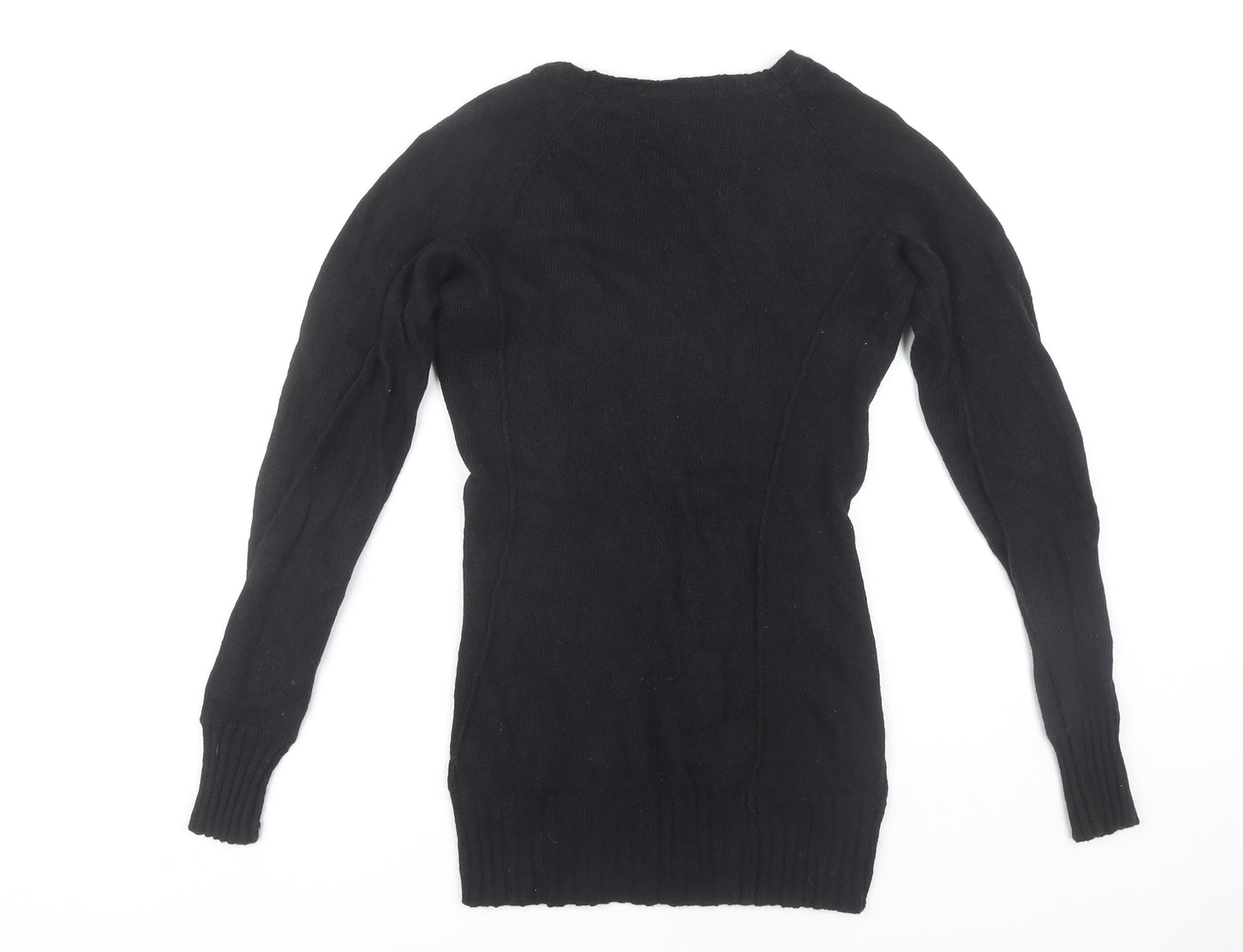 ICHI Women's Black Scoop Neck Pullover Jumper - Size S