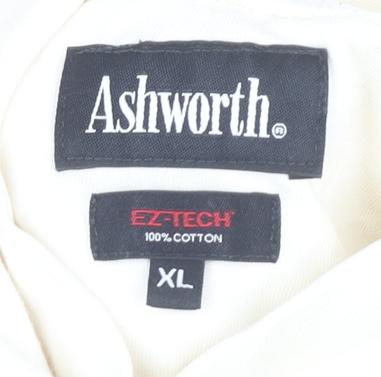 Ashworth Men's Ivory Long Sleeve T-Shirt XL