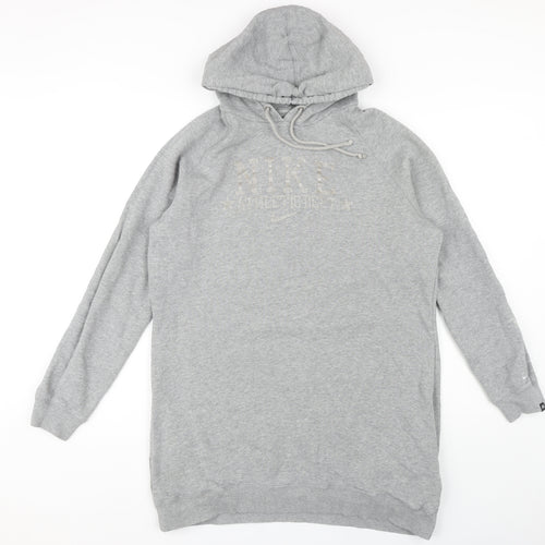 Nike Women's Grey Pullover Hoodie, Size L, Casual