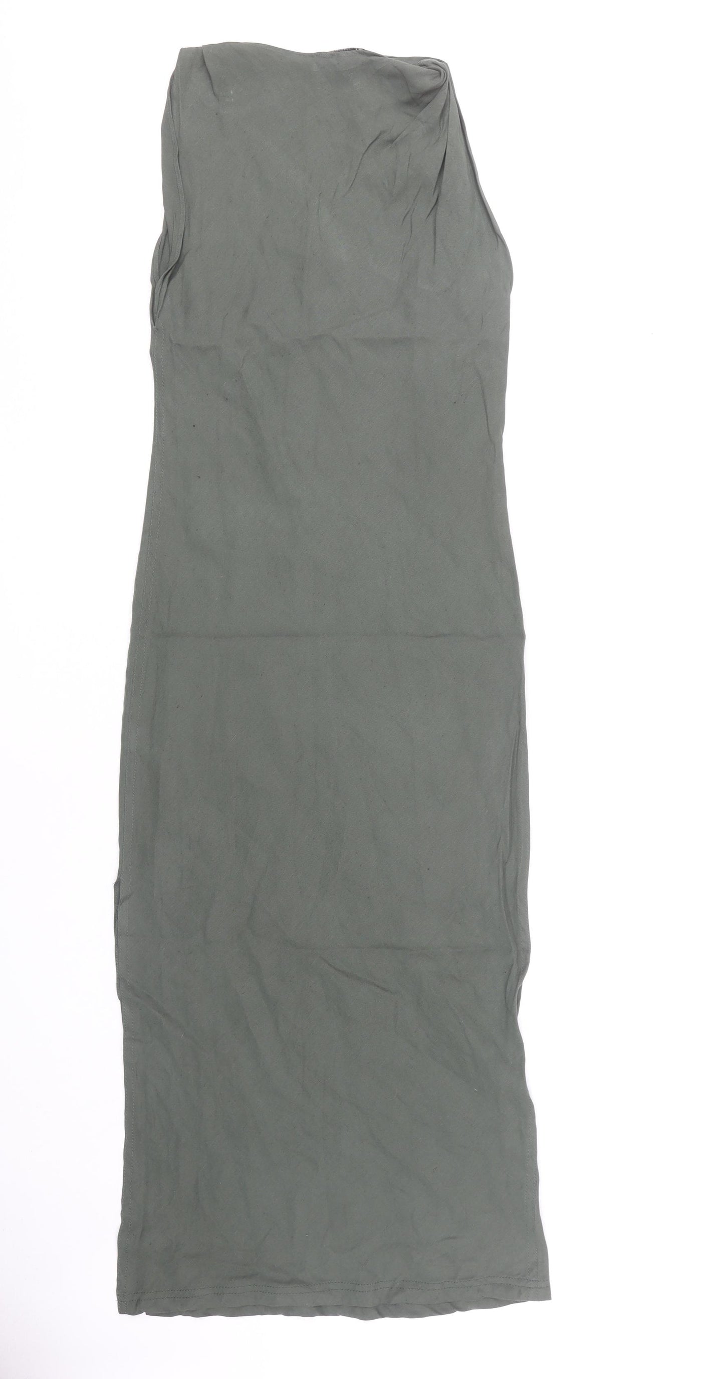 Zara Women's Green Midi Dress, XS, Sleeveless Casual