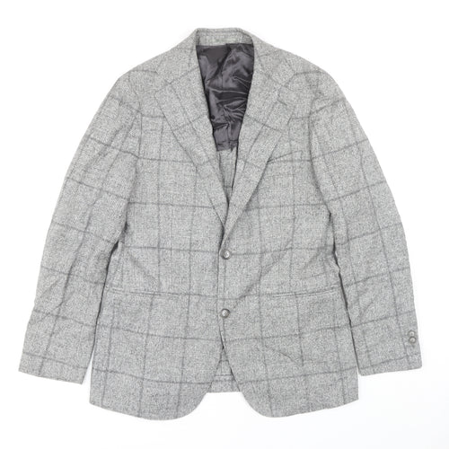 Sarto Men's Grey Check Tweed Blazer Jacket