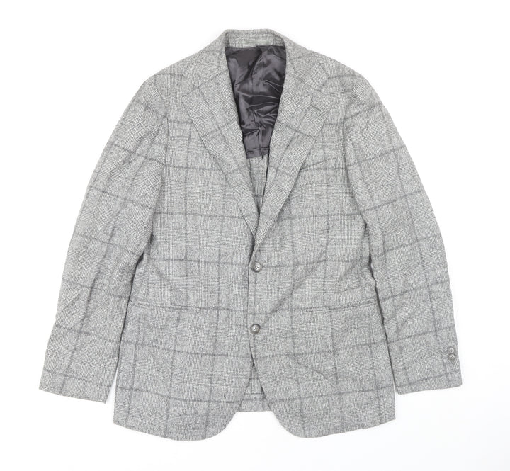 Sarto Men's Grey Check Tweed Blazer Jacket