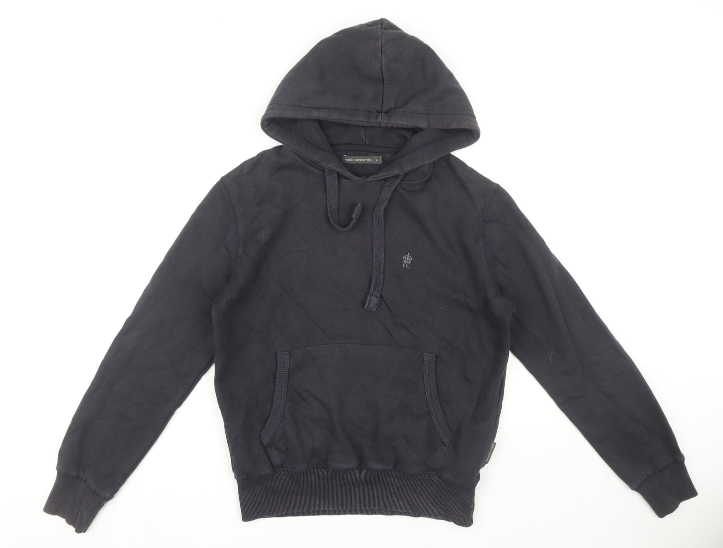 French Connection Men's Black Pullover Hoodie Small