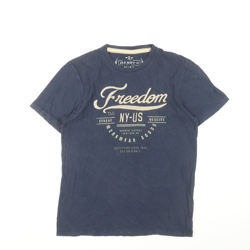 Old Navy Men's Blue Graphic T-Shirt, Size M