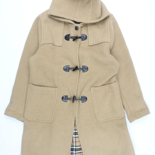 Kesta London Women's Beige Wool Duffle Coat, Size 18
